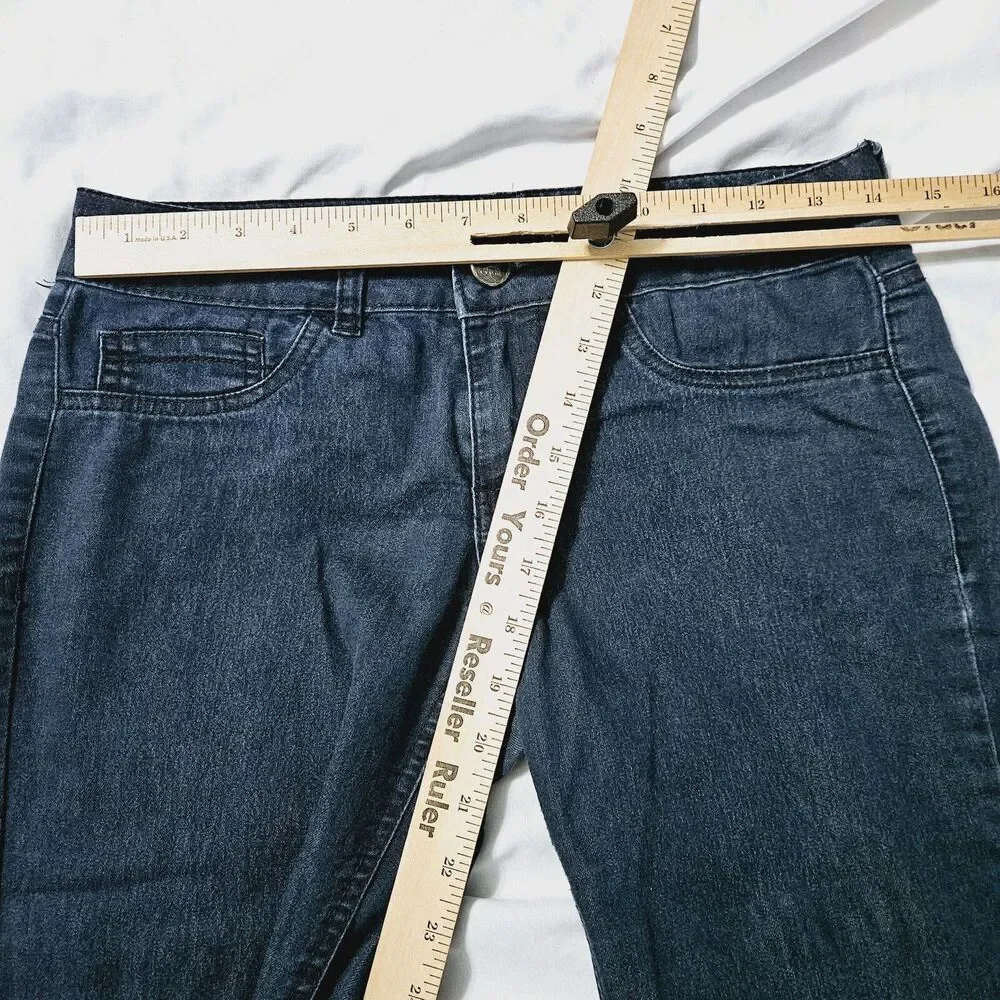 Indigo Rein Womens Skinny Jeans Blue Size 5 Cotton Blend Button Zip Stretch